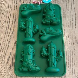 Christmas Western Country Cowboy Hat Boots Cactus Dessert Silicone Cake Mold New